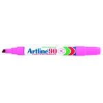 ARTLINE 90 PERMANENT MARKER PINK 5.0MM CHISEL NIB BOX 12