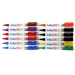 ARTLINE 700 PERMANENT MARKER 8 COLOUR ASSTD 0.7MM BULLET NIB BOX 12