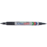 ARTLINE 041T PERMANENT MARKER DUAL NIB BLACK BOX 12
