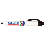 ARTLINE 93 PERMANENT MARKER CLIX RETRACTABLE BLACK 4.0MM CHISEL NIB BOX 12