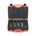 CORE DRILL SET HSS 5% COBALT 50MM DEPTH 14  18  20  22MM  PIN TO SUIT
