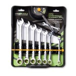 SPANNER SET RATCHET COMBINATION 8 PCE 8-19MM TYPHOON