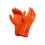 GAUNTLET POLAR GRIP 23-700 POLY INSULATED THERMAL PROTECT ORANGE PACK 6