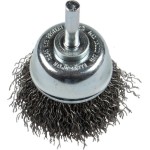 BRUSH END CUP S/STEEL CRIMPED 25MM X 0.30MM X 6MM SPINDLE KLINGSPOR