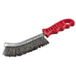 WIRE HAND BRUSH S/STEEL BRISTLES PLASTIC HANDLE KLINGSPOR
