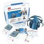 KIT RESP HALF FACE ASB/DUST P2/P3 SML (C/W 7501 RESPIRATOR) 7535S 3M