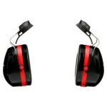 EARMUFFS HELMET ATTACH BLACK & RED CLASS 5 SLC80 30DB PELTOR OPTIMEIII