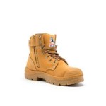 SAFETY BOOTS STEEL BLUE ARGYLE S/ZIP L/UP BUMP CAP WHEAT STYLE 332152