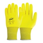 GLOVES NINJA NYLON HPT COATED HI-VIS YELLOW MEDIUM