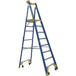 LADDER PLATFORM PRO FIBREGLASS P170-8 JOB STATION 2.4M 170KG AS1892 BAILEY