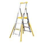 ADJUSTABLE HEIGHT PLATFORM LADDER 3-6 STEP 170KG AS1892 BAILEY