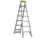 LADDER DUAL PURPOSE PRO ALUMINIUM DP7 IND PUNCHLOCK 2.1M/3.8M 150KG AS1892 BAILEY