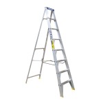 LADDER SINGLE SIDED PRO ALUMINIUM LEANSAFE 8 IND PUNCHLOCK 2.4M 150KG AS1892 BAILEY