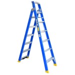 LADDER DUAL PURPOSE FIBREGLASS 2.1M/3.8M DP7 WITH V RUNG 150KG AS1892 BAILEY