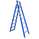 LADDER DUAL PURPOSE FIBREGLASS 2.4M/4.4M DP8 WITH V RUNG 150KG AS1892 BAILEY