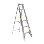 LADDER SINGLE SIDED PRO ALUMINIUM LEANSAFE 6 IND PUNCHLOCK 1.8M 150KG AS1892 BAILEY