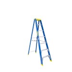 LADDER SINGLE SIDED PRO FIBREGLASS LEANSAFE 7 IND PUNCHLOCK 2.1M 150KG AS1892 BAILEY