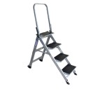 STAIRWAY LADDER 5 STEP WITH SAFETY RAIL 1.11M FS13753 AS1892 BAILEY