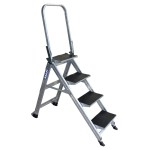 STAIRWAY LADDER 4 STEP WITH SAFETY RAIL 0.89M FS13752 AS1892 BAILEY