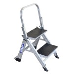 STAIRWAY LADDER 2 STEP WITH SAFETY RAIL 0.45M FS13750 AS1892 BAILEY