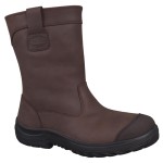 BOOT STEEL TOE 34-692 NITRILE BUMP CAP PULL ON BROWN SZ 7 OLIVER