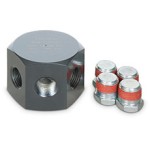ENERPAC MANIFOLD 6 PORT HEXAGON 58MM A66
