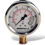 ENERPAC GAUGE G SERIES LOWER MOUNT 63MM FACE 0-1000 PSI G2514L