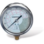 ENERPAC FORCE GAUGE 0-45KN LOWER MOUNT 100MM FACE S/S 700 BAR GF5B