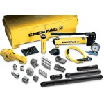ENERPAC HYDRAULIC CYLINDER & HAND PUMP SET 5T 22 ATTACHMENTS MSFP10