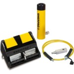 ENERPAC CYLINDER 15T X 152MM & AIR PUMP SET SCR156XA