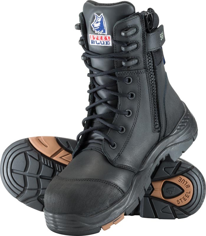 BOOT TINDAL SZ 10.5 COMPOSITE TOE TPU SOLE SCUFF CAP ZIP BLACK 617561 ...