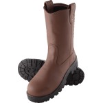 BOOT HEELER SZ 10.5 STEEL TOE NITRILE SOLE CHEMICAL RESISTANT PULL ON REDWOOD 322315 STEEL BLUE