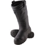 BOOT MACKAY SZ 11.5 STEEL TOE NITRILE SOLE BUMP CAP PR MG PULL ON BLACK 382835 STEEL BLUE