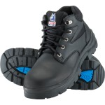 BOOT ARGYLE SZ 7.5 STEEL TOE NITRILE SOLE BUMP CAP PR LACE UP BLACK 382108 STEEL BLUE