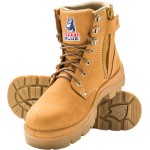 BOOT ARGYLE SZ 8 NON-SAFETY TPU SOLE ZIP WHEAT 312152 STEEL BLUE