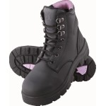BOOT LADIES ARGYLE SZ 5.5 STEEL TOE TPU SOLE LACE UP BLACK 512702 STEEL BLUE