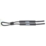 GLASSES CORD ADJUSTABLE BLACK WITH FOAM TEMP & RUBBER GRIPS