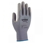 GLOVES UNIPUR 6631 GREY PU PALM COAT SZ 7