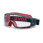 GOGGLES U-SONIC FIRE RED/BLACK P/CARB HC-AF CLEAR LENS