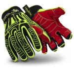 GLOVES HI-VIS 2021 RIG LIZARD C/W IMPACT PROTECTION CUT C SZ 7 HEXARMOR