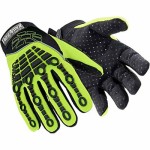 GLOVES HI-VIS 4026 CHROME SERIES C/W IMPACT PROTECTION CUT F SZ 12 HEXARMOR