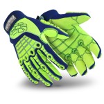 GLOVES HI-VIS 4027 CHROME SERIES C/W IMPACT PROTECTION CUT F SZ 8 HEXARMOR