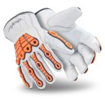 GLOVES 4060 CHROME SLT LEATHER C/W IMPACT PROTECTION CUT E SZ 10 HEXARMOR