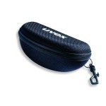 GLASSES CASE BLACK ZIP UP HARD KIDNEY SHAPE