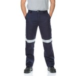 PANT STOUT NAVY CARGO COTTON DRILL LIGHTWEIGHT TAPED 240GSM 1004T