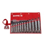 SPANNER SET COMBINATION ROE GEARED REVERSIBLE 13 PIECE AF IN WALLET SIDCHROME