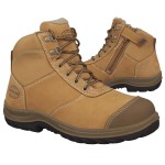 SAFETY BOOTS SIDE ZIP ANKLE WHEAT SZ 11 34-662 OLIVER