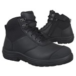 SAFETY BOOTS SIDE ZIP ANKLE BLACK SZ 6.5 34-660 OLIVER