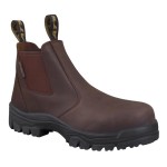 SAFETY BOOTS SLIP ON ELASTIC SIDED BROWN SZ 10 45-627 OLIVER
