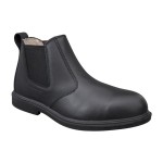 SAFETY BOOTS SLIP ON ELASTIC SIDED BLACK SZ 6.5 38-250 OLIVER